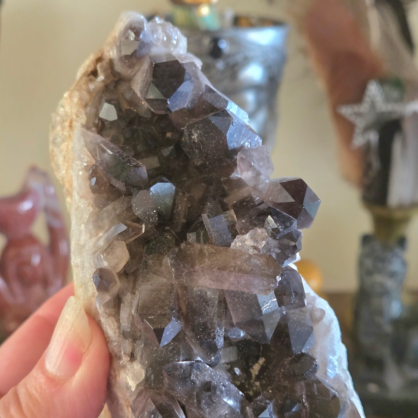 Smoky Quartz Cluster 790gm