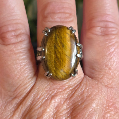 Tiger Eye Ring Size 11