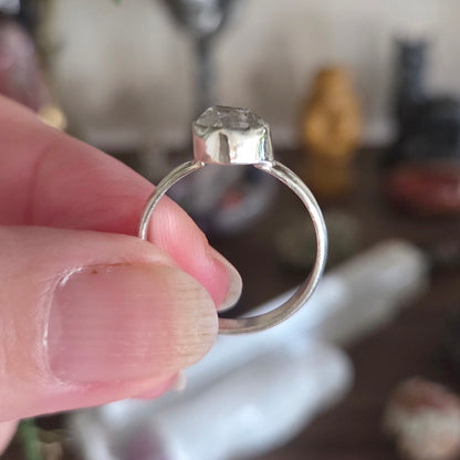 Herkimer Diamond Ring Size 9