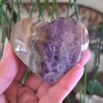 Amethyst Agate Heart