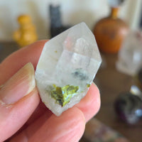 Epidote In Quartz Cluster