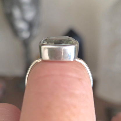Prasiolite Ring Size 8