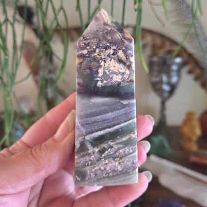 Opalised Fluorite Tower