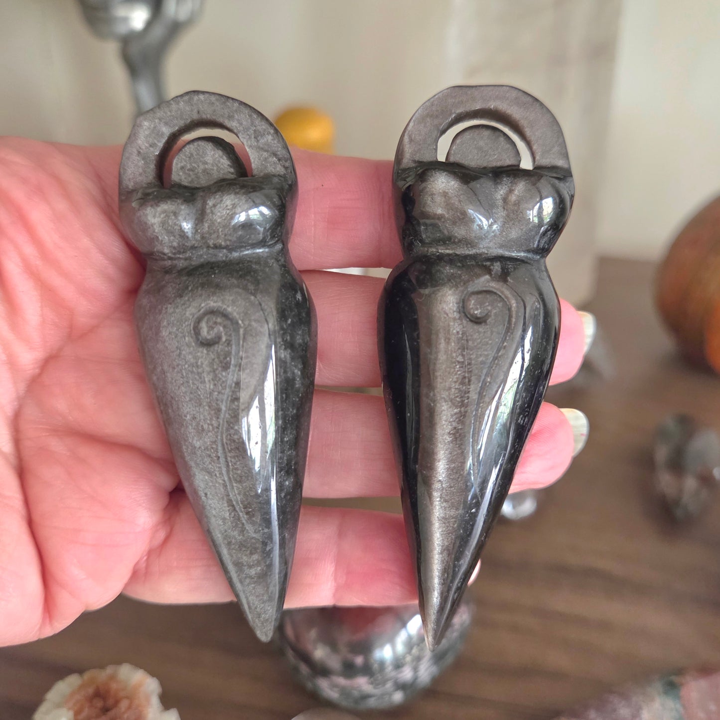 Silver Sheen Obsidian Goddess