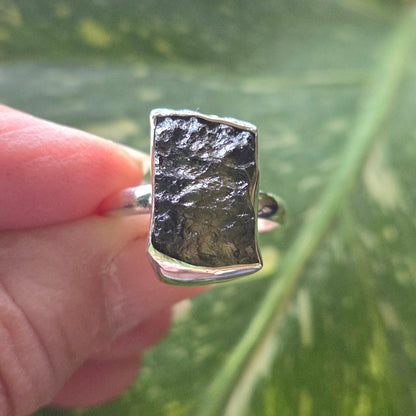 Moldavite Ring Size 10