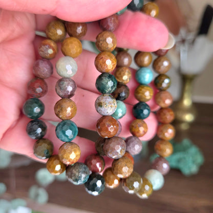 Ocean Jasper Faceted Bracelet