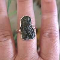 Moldavite Ring Size 10