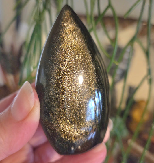 Gold Sheen Obsidian Flame