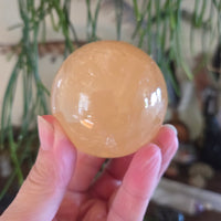 Honey Calcite Sphere