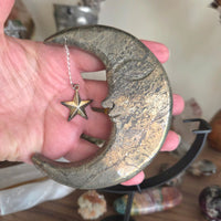 Pyrite Moon on Stand