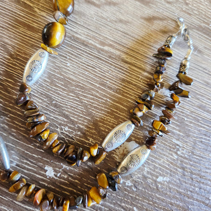 Tiger Eye Necklace 90cm