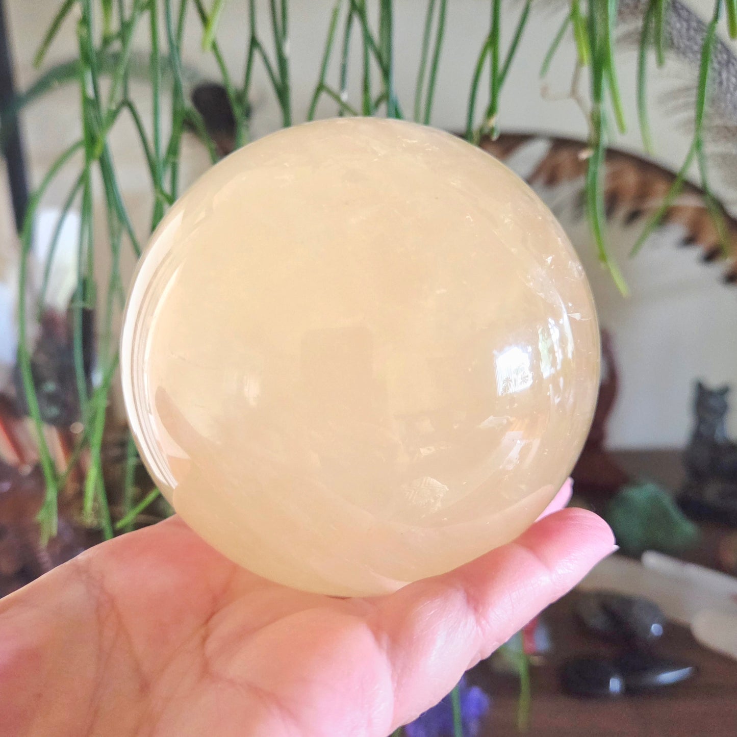 Honey Calcite Sphere 1.35Kg