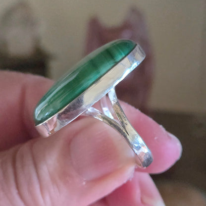 Malachite Ring Size 9