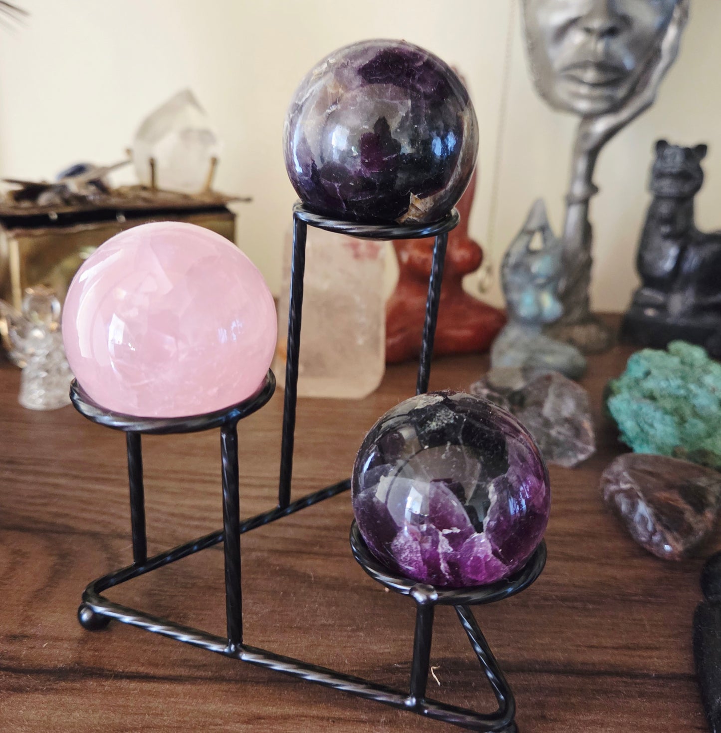 Metal Trio Sphere Stand