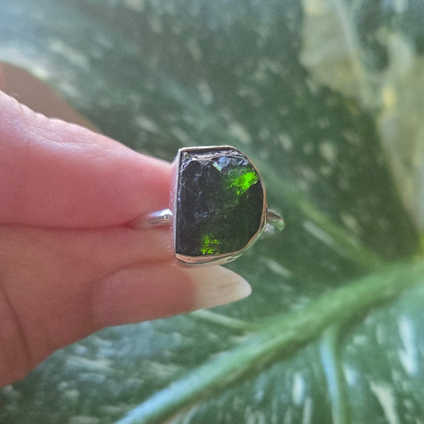 Green Tourmaline Ring Size 7