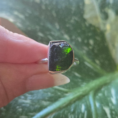 Green Tourmaline Ring Size 7