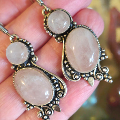 Rose Quartz Earrings