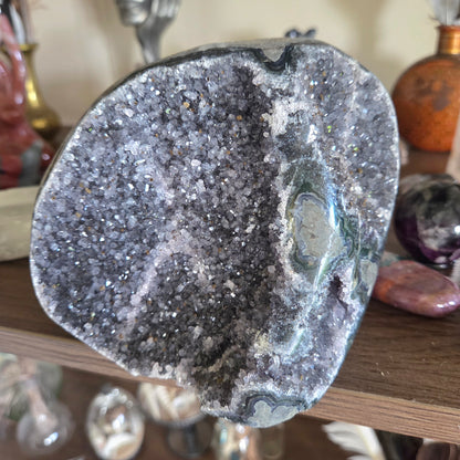 Black Amethyst Geode 1.48Kg