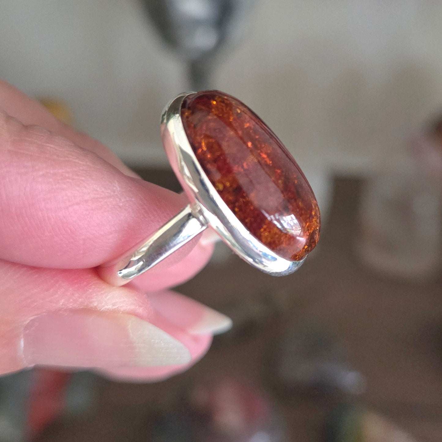 Amber Ring - Size 10