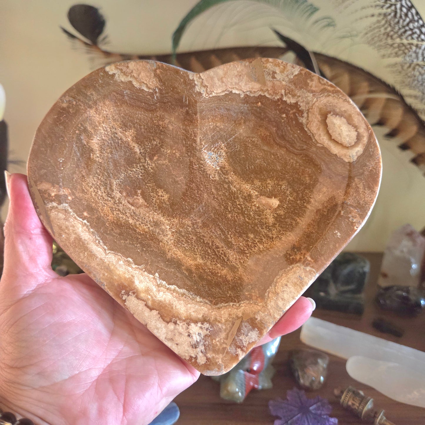 Aragonite Heart Dish