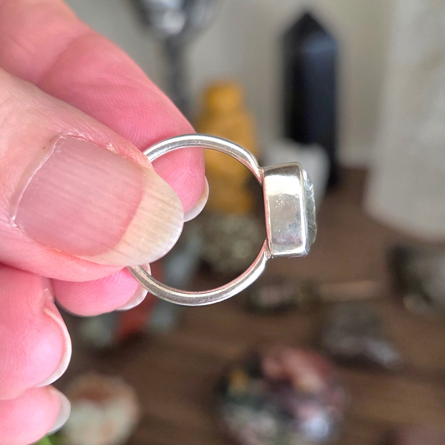 Prasiolite Ring Size 8