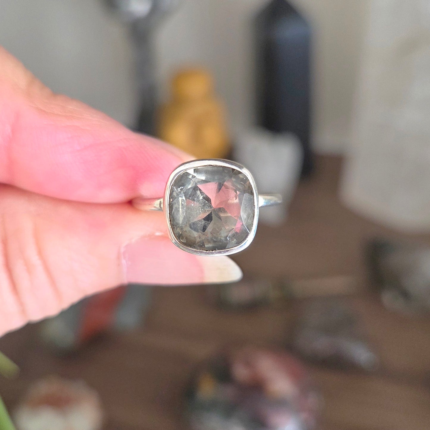 Prasiolite Ring Size 8