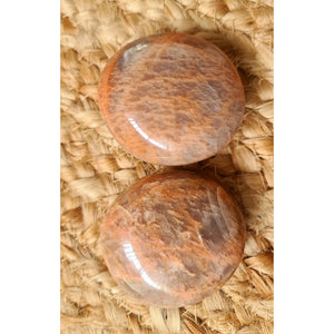 PEACH MOONSTONE PALM STONE