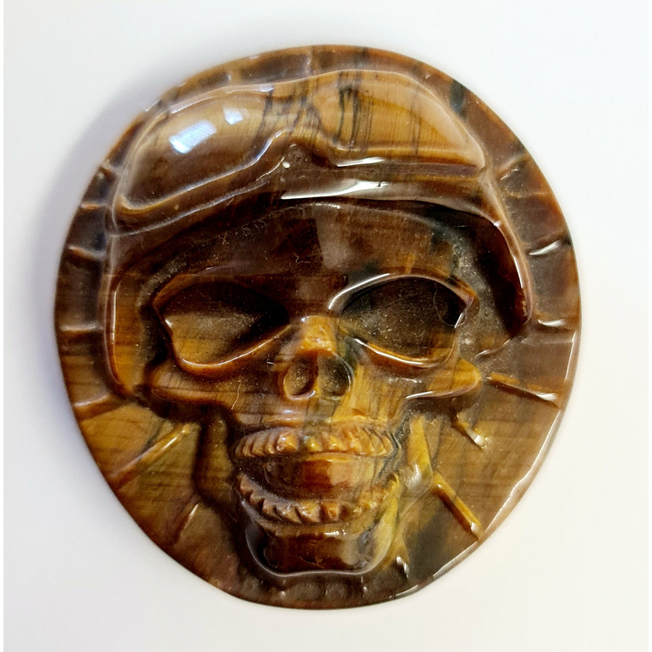 TIGER EYE SKULL DISC