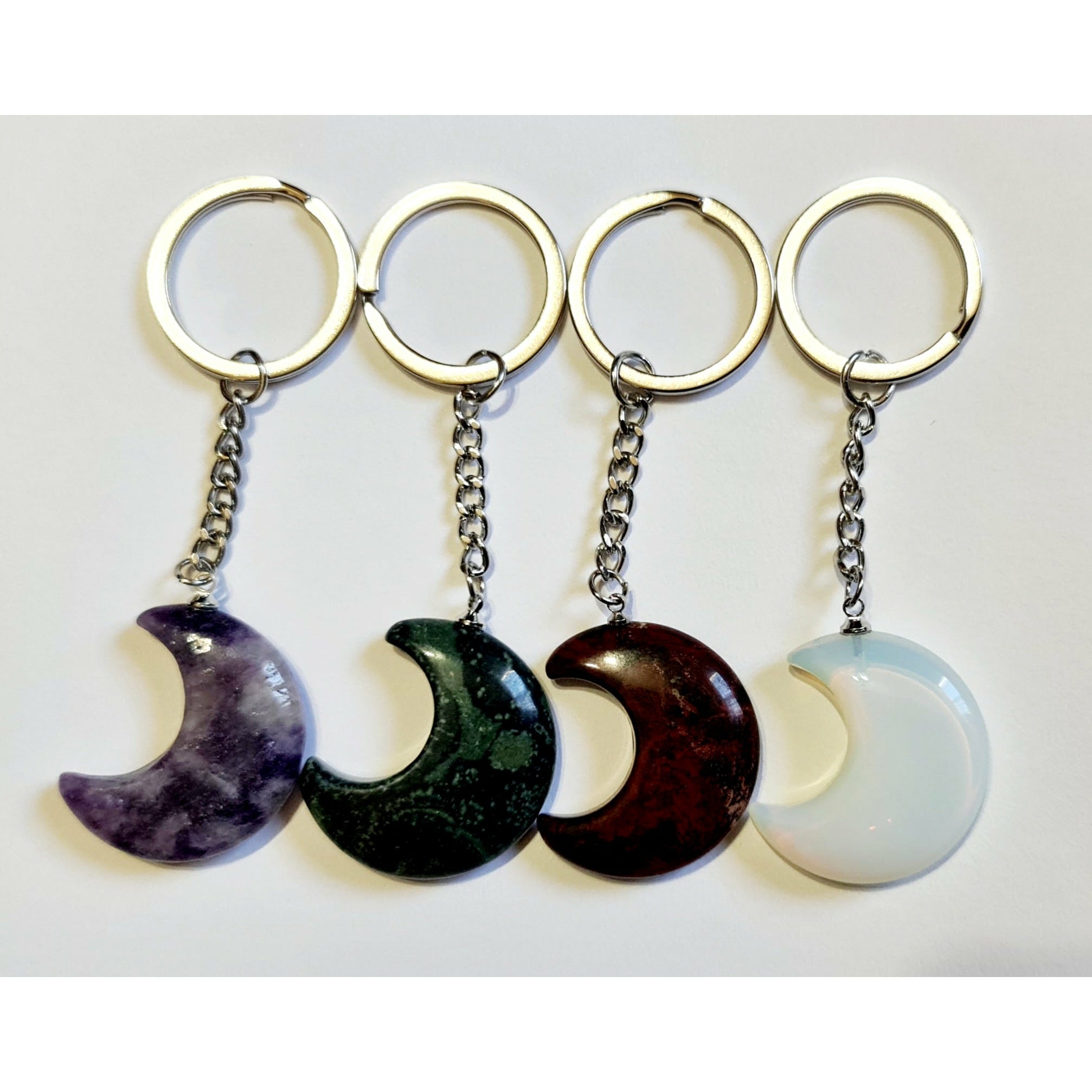 CRYSTAL MOON KEYRING