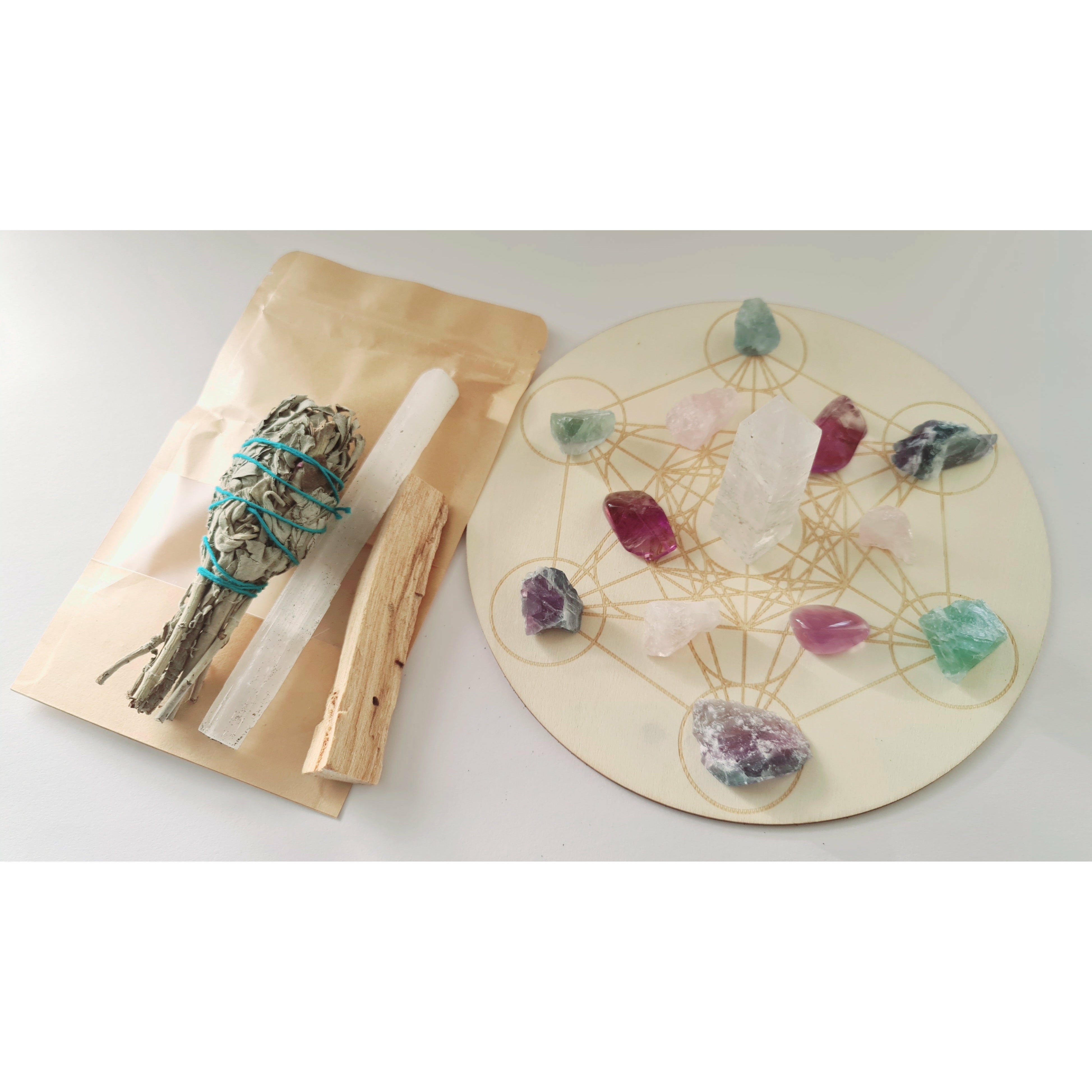 CRYSTAL GRID & CLEANSE KIT