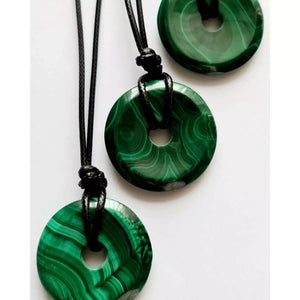 MALACHITE DONUT PENDANT